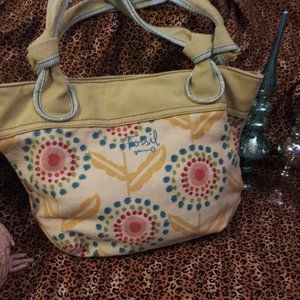 1447 Fossil Medium Canvas Flower Bag